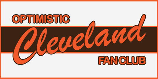 White Optimistic Cleveland Fan Club Sticker